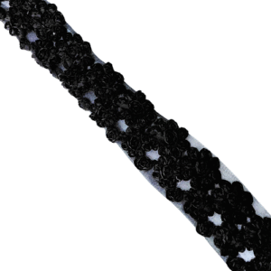 ROSE TRIM-9.50 CM-BLK