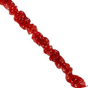 ROSE TRIM-5.00 CM-RED/WT