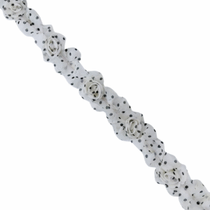 ROSE TRIM-5.00-WHITE/BLK