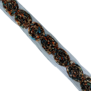 ROSE TRIM-5.00 CM-BROWN