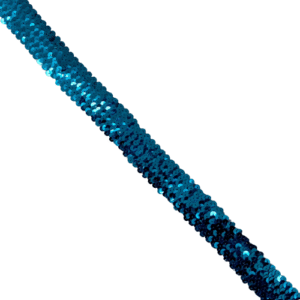 SEQUIN TRIM-4.00 CM-TURQ