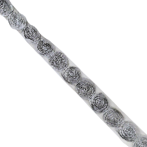 ROSE TRIM-4.00 CM- GRY